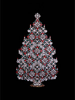 huge christmas tree festive colours