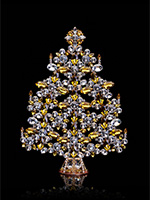 luxurious christmas tree yellow