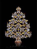 luxurious christmas tree yellow