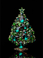 3d magical star christmas tree green