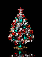 3d magical star christmas tree festive color