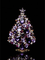 3d magical star christmas tree purple