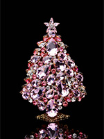 3d magical star christmas tree pink
