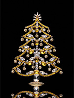 christmas tree with yellow crystals