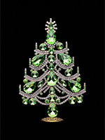 charming christmas tree clear and peridot green