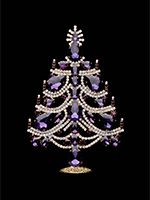 charming christmas tree clear and purple