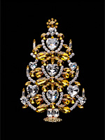 crystal christmas tree yellow
