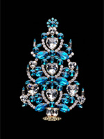 crystal christmas tree aqua