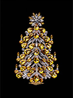 festive christmas tree yellow