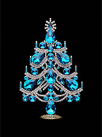 charming christmas tree clear and aqua