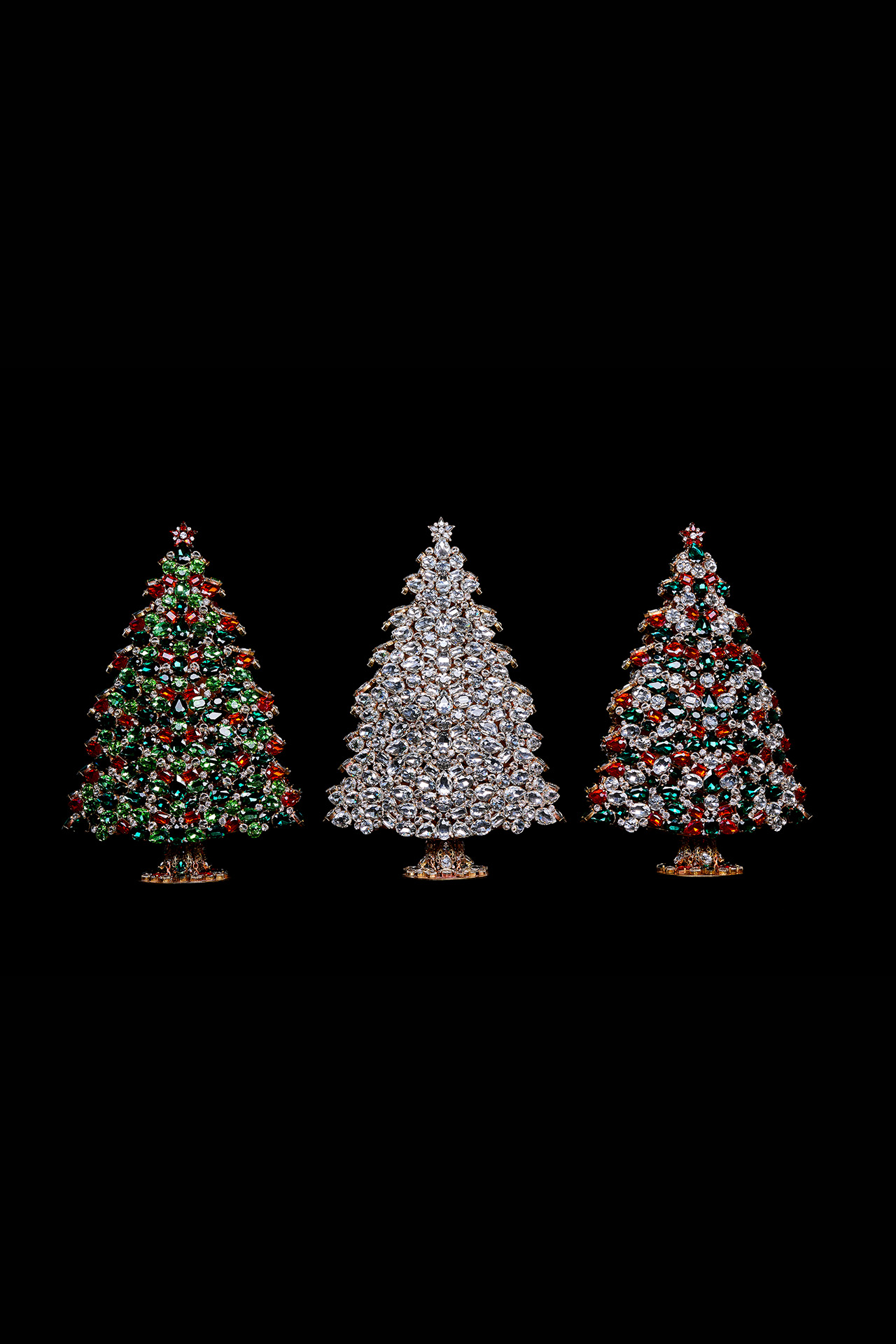 Handcrafted unique 3D design Christmas decoration - clear