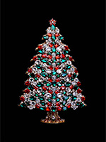 luxurious christmas tree festive color