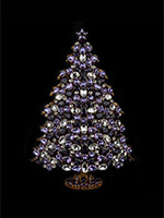 luxurious christmas tree purple color