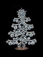 Elegant sparkling crystal clear Christmas tree