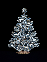 Radiant crystal Christmas tree with clear rhinestones