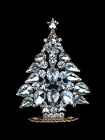 Magic crystal Christmas tree made of clear rhinestones