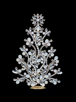 Crystal opal Christmas tree with soft shimmering hues