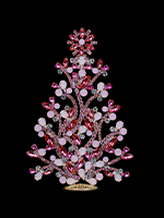 Opal rose crystal Christmas tree with soft pink shimmer