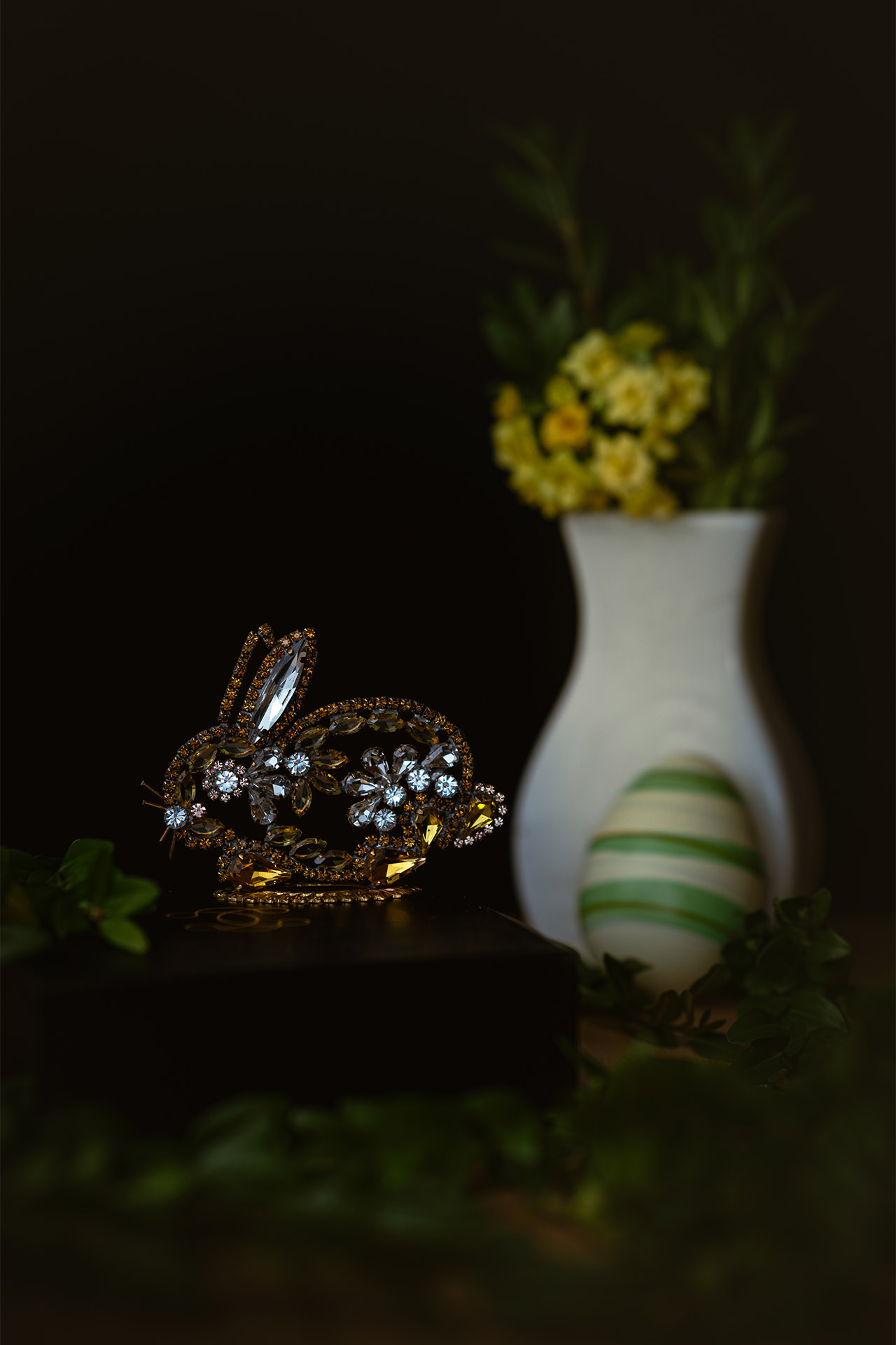 Handcrafted Easter Bunny, table top Easter decoration