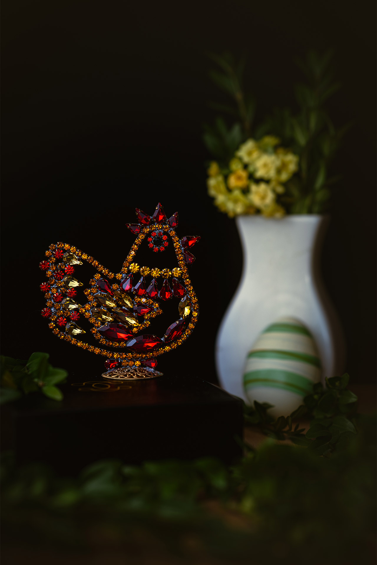 Multi coloured Easter Hen. An extravagant Easter decoration