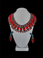 red necklace and earrings set edite