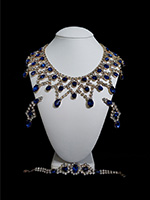 blue Sunshine necklace, bracelet and earrings jewelry set 