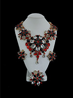 multicolor flower blossom jewelry set for women