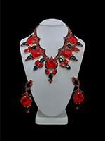 red vintage jewelry jewerly set taj mahal