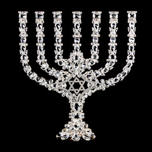 Double-Sided Rhinestones Menorah