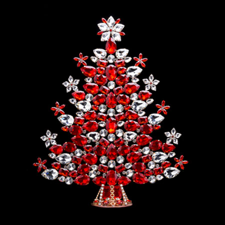 Beautiful handcrafted symmetrical Czech Christmas tree.