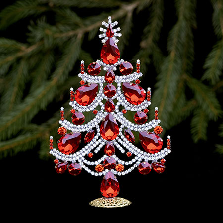 Charming Xmas tree - handcrafted with Christmas ornaments.