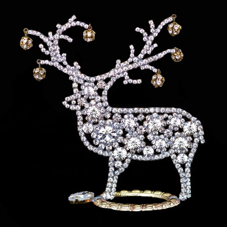 Reindeer with adorensed antlers - decoration for christmas