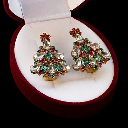 Light up on sale christmas tree earrings