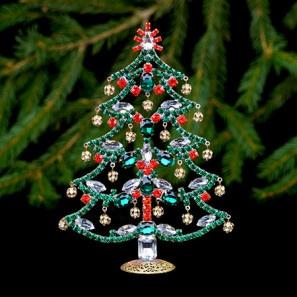 Christmas Tree with Colored Crystals