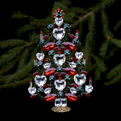 Luxury Christmas tree -  handcrafted with glass ornaments.
