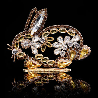 Handcrafted Easter bunny, table top Easter decoration.