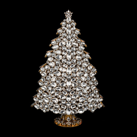 Handcrafted unique 3D design Christmas decoration - clear.