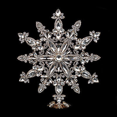 Handmade Czech rhinestone snowflake ornamets.