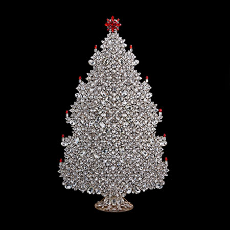 Huge  wonderous Czech rhinestone crystal Christmas tree.