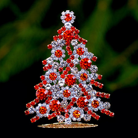 Brilliant handcrafted,  table top vintage Czech Xmas tree.