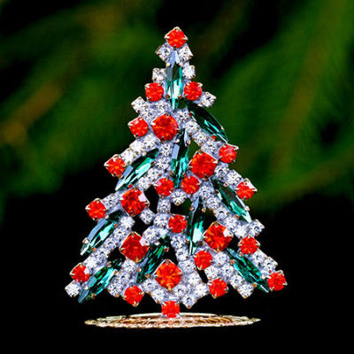 Magical table top, handcrafted vintage Christmas decoration.