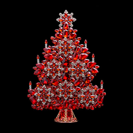 Opulent Xmas tree, handcrafted with glass tree decorations.