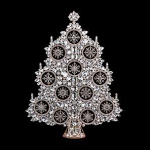 Ornamented Snowflake Wreath Christmas Tree (Clear)