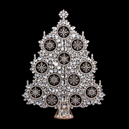 Beautiful table top, handcrafted ornament Christmas tree.