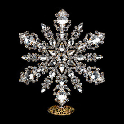 Rhinestone Christmas star for the tabletop Christmas decoration.