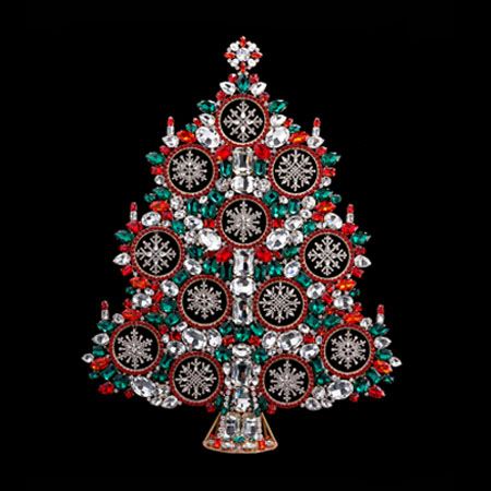 Beautiful table top, handcrafted ornament Christmas tree.