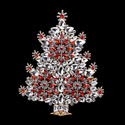 Handcrafted winter wonderland snowflake Christmas tree.